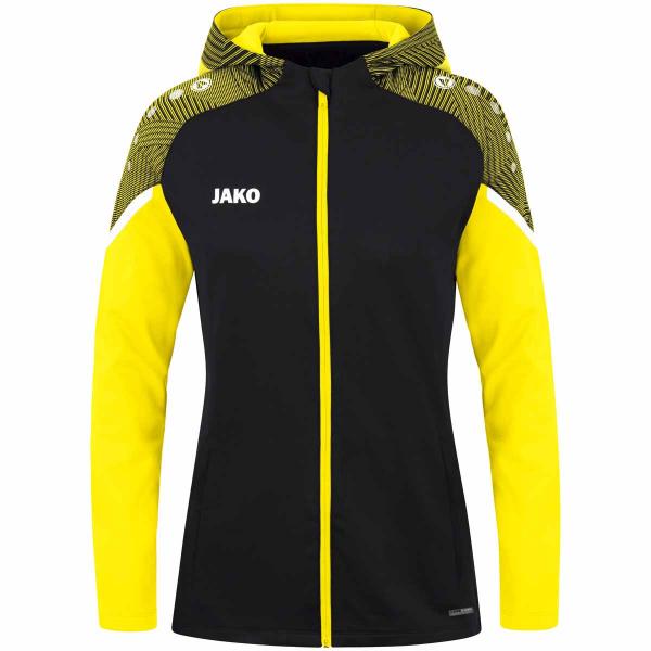 Jako Damen-Kapuzenjacke PERFORMANCE schwarz/soft yellow | 34