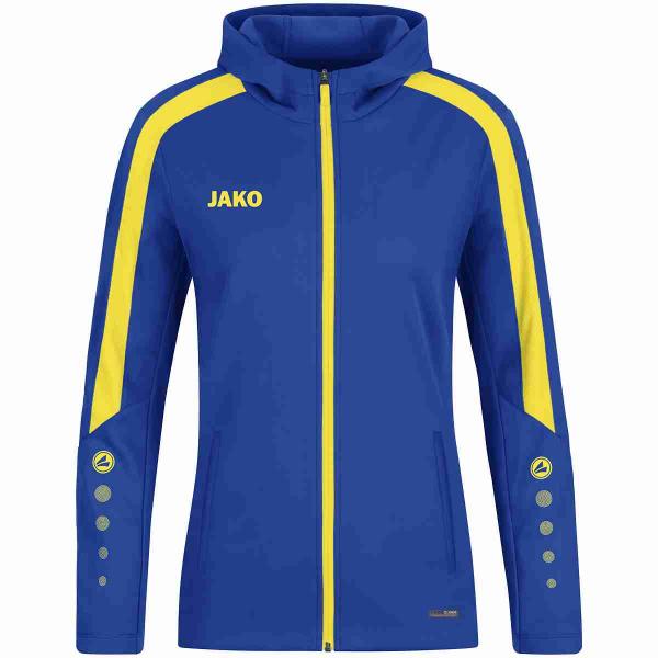 Jako Damen-Kapuzenjacke POWER royal/citro | 34