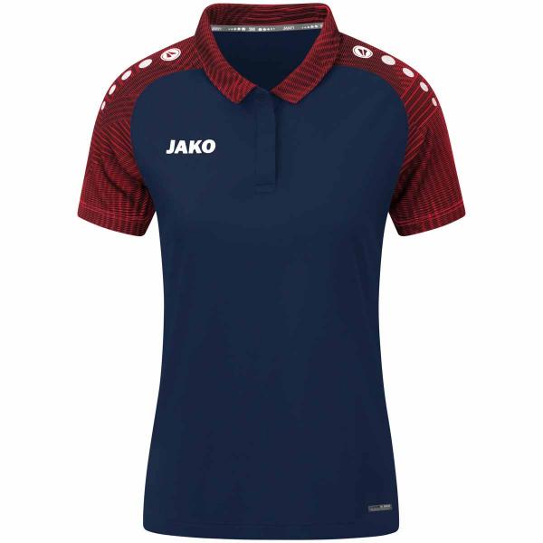 Jako Damen-Poloshirt PERFORMANCE marine/rot | 34