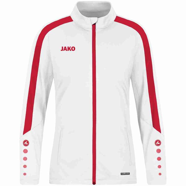Jako Damen-Polyesterjacke POWER weiß/rot | 34