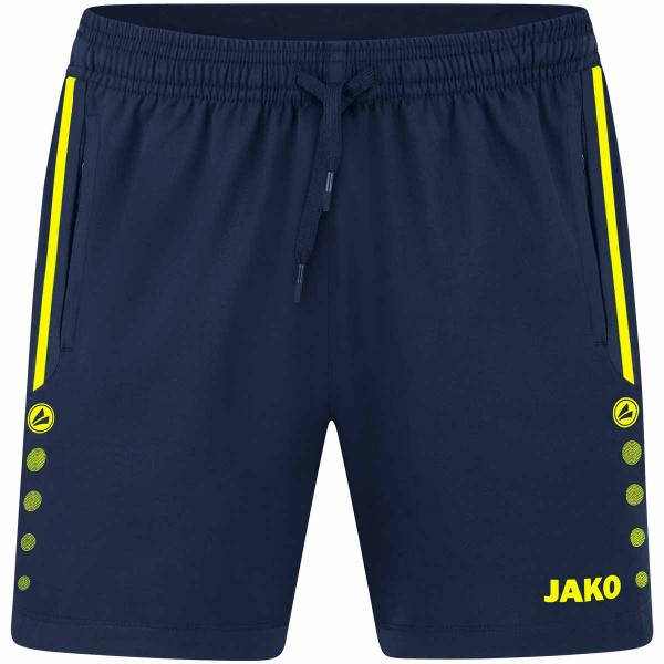 Jako Damen-Short ALLROUND - ohne Innenslip marine/neongelb | 34