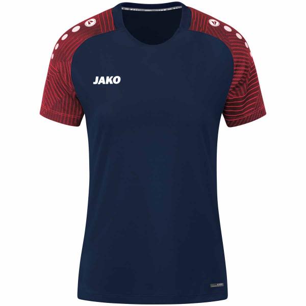 Jako Damen-T-Shirt PERFORMANCE marine/rot | 34