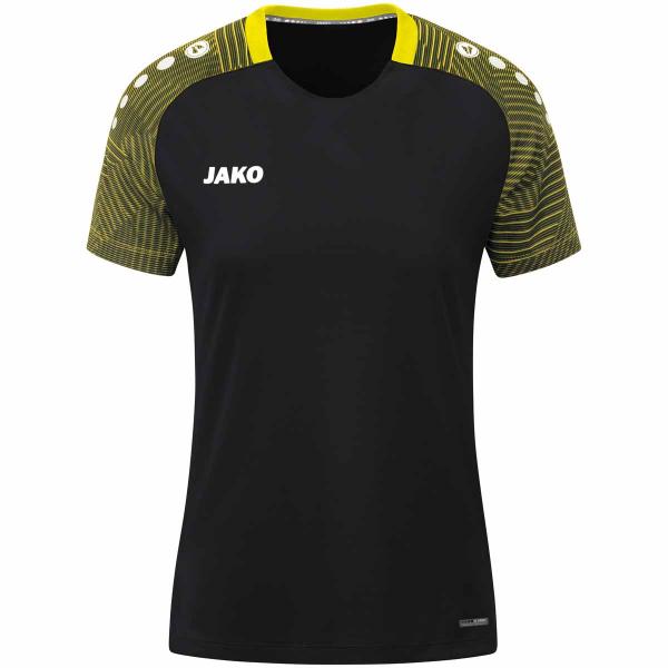Jako Damen-T-Shirt PERFORMANCE schwarz/soft yellow | 34