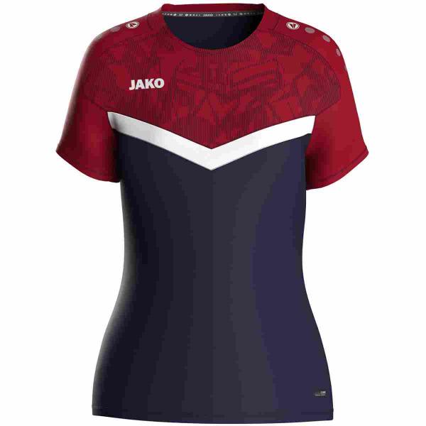 Jako Damen-Trainingsshirt ICONIC marine/chili rot | 34