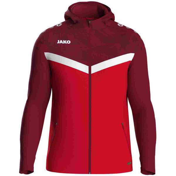 Jako Kapuzenjacke ICONIC rot/weinrot | 128