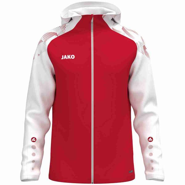 Jako Kapuzenjacke SONIC rot/weiß | 128