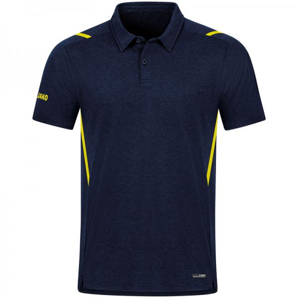 Jako Poloshirt CHALLENGE marine meliert/neongelb | S