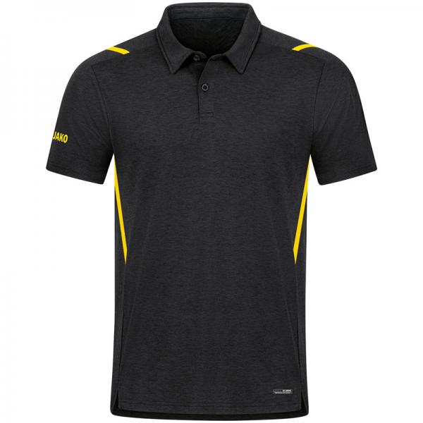 Jako Poloshirt CHALLENGE schwarz meliert/citro | S