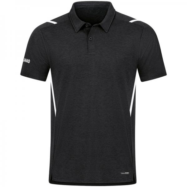 Jako Poloshirt CHALLENGE schwarz meliert/weiß | S