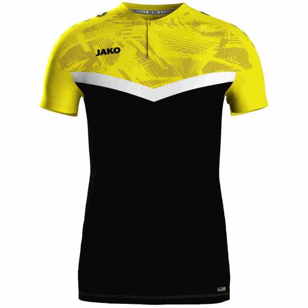 Jako Poloshirt ICONIC schwarz/soft yellow | S