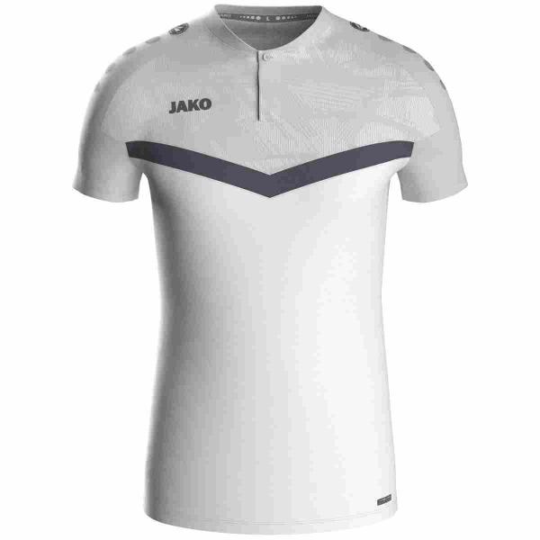 Jako Poloshirt ICONIC weiß/soft grey/anthra light | S