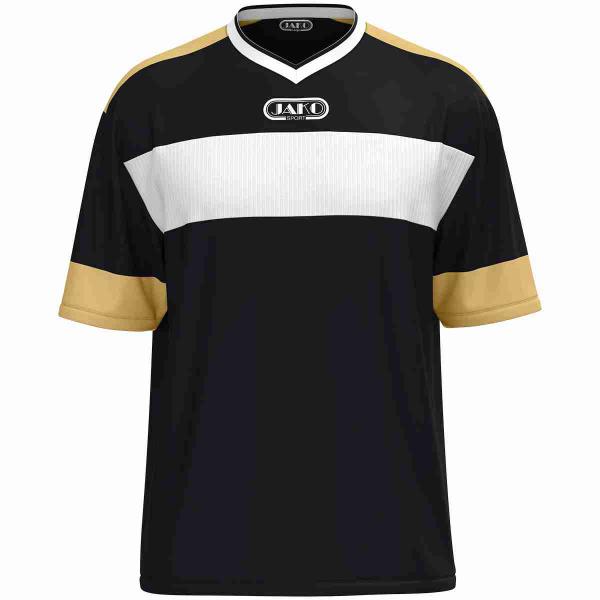 Jako Trikot CLUB 92  - kurzarm schwarz/weiß/gold | S | Kurzarm