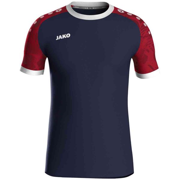 Jako Trikot ICONIC navy/chili rot | 116 | Kurzarm