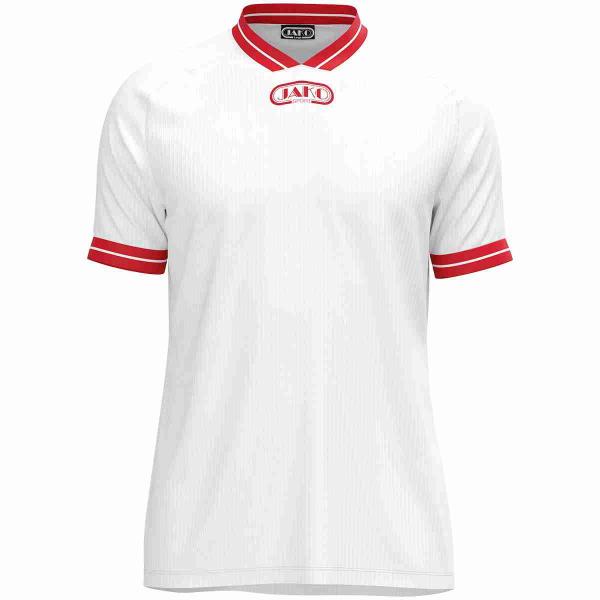 Jako Trikot Retro - kurzarm weiß/rot | 128 | Kurzarm