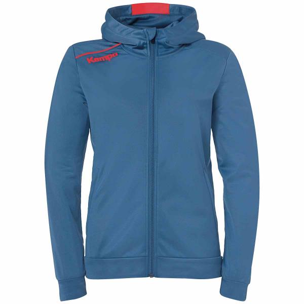 Kempa Damen-Kapuzenjacke PLAYER ice grau/fluo rot | XS