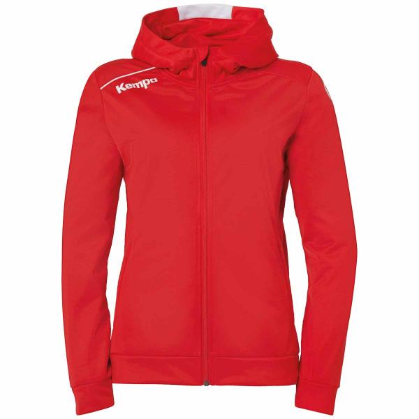 Kempa Damen-Kapuzenjacke PLAYER rot/weiß | XS