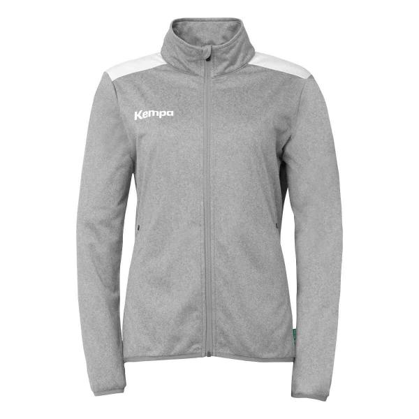 Kempa Damen-Polyesterjacke EMOTION 27 dark grau melange/weiß | XS