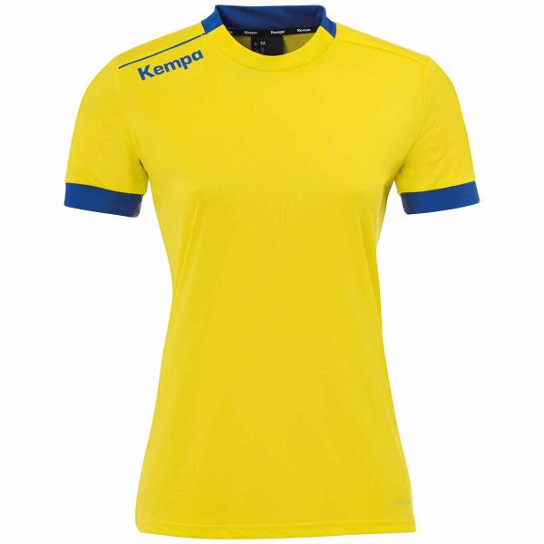 Kempa Damen-Trikot PLAYER limonengelb/royal | XS | Kurzarm