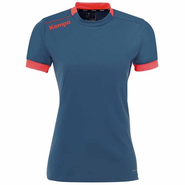 Kempa Damen-Trikot PLAYER ice grau/fluo rot | XS | Kurzarm