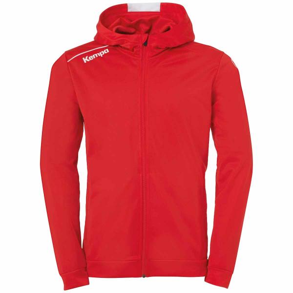 Kempa Kapuzenjacke PLAYER rot/weiß | 116