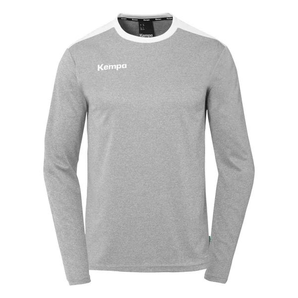 Kempa Trikot EMOTION 27 - langarm dark grau melange/weiß | 152 | Langarm