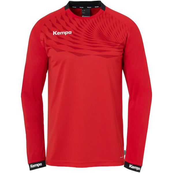 Kempa Trikot WAVE 26 - langarm rot/chilirot | S | Langarm