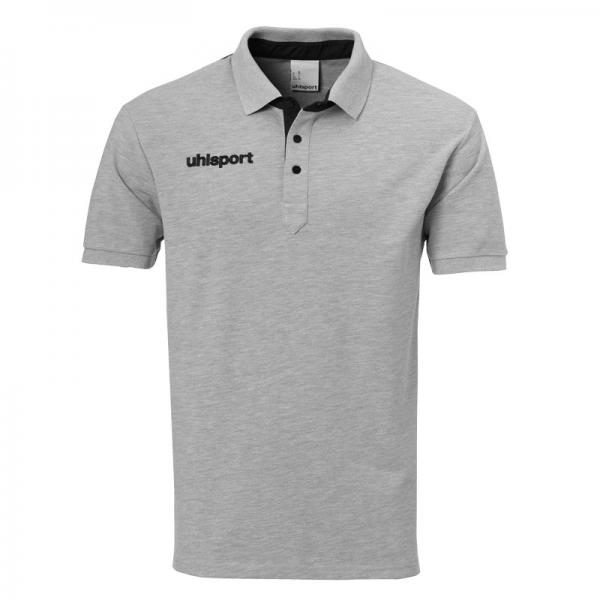 uhlsport Poloshirt ESSENTIAL PRIME grau melange/schwarz | 140