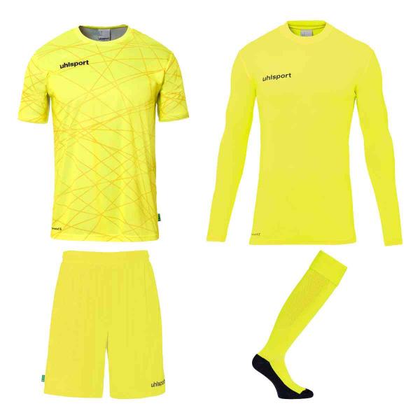 uhlsport Torwartset PREDICTION fluo gelb/schwarz | 128