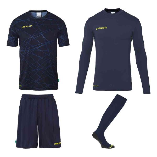 uhlsport Torwartset PREDICTION marine/fluo gelb | 128