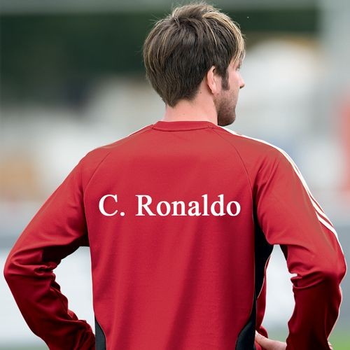 Spielername (gerade) Rücken - einzeilig 