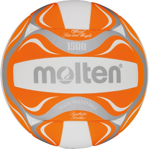 molten Beach-Volleyball BV1500-OR (weiß/orange/silber) 