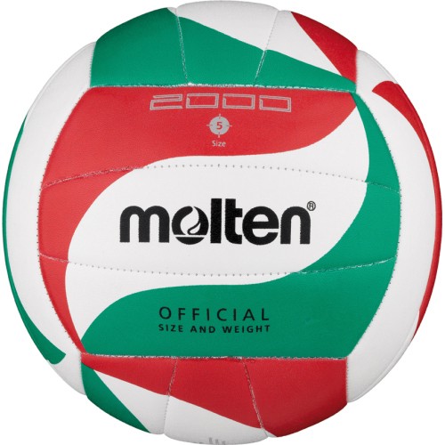 molten Volleyball V5M2000 (weiß/grün/rot) 