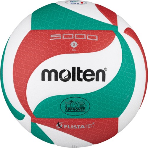 molten Volleyball V5M5000 (weiß/grün/rot) 