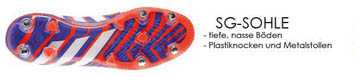 Fussballschuhe mit  SG-Sohle