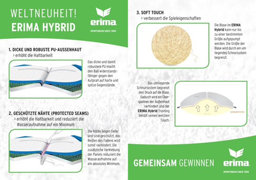 Eigenschaften erima Fußball HYBRID Training